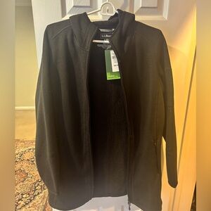 L.L. Bean fleece jacket in black. Never worn